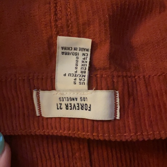 Forever 21 Rust Corduroy Mini Skirt - Picture 3 of 3